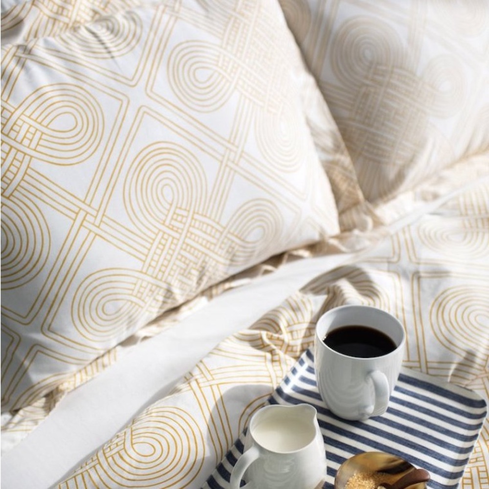 Hygge & West Gold Pattern Queen Duvet Cover